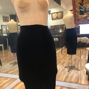 Dark green velvet skirt